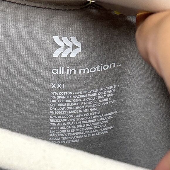 NWT All In Motion Men's Short Sleeve Performance T-Shirt Gray Size 2XL - Picture 8 of 16